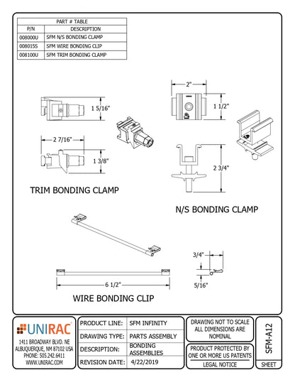 UNI-008100U unirac clamps