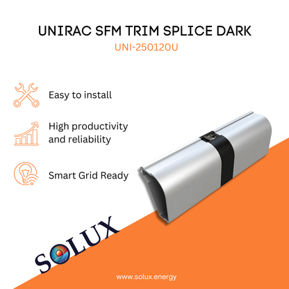 This is an image of Solar Trim Splice Dark- Unirac SFM