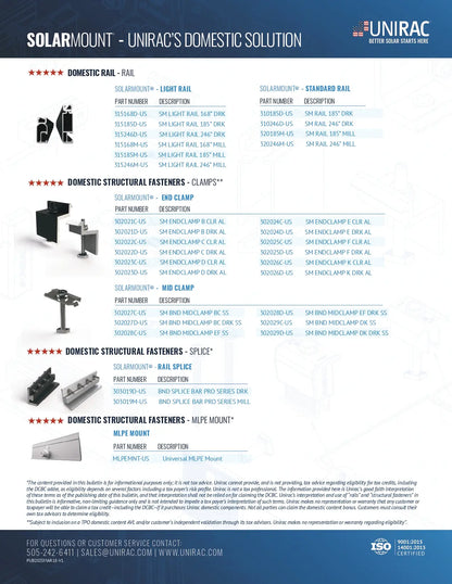 UNI-310185D-US rail mounting bracket