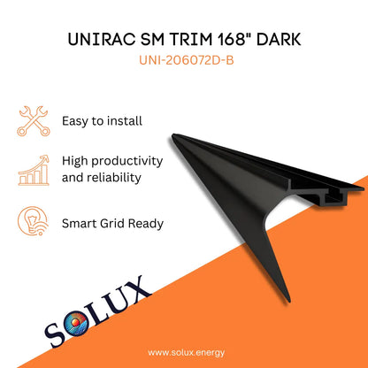 This is an image of Solar Trim 168" DARK - Unirac SM