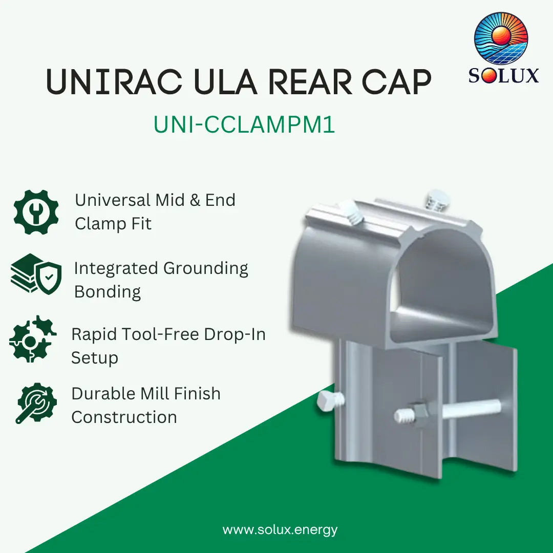 UNIRAC ULA REAR CAP, 2", AL