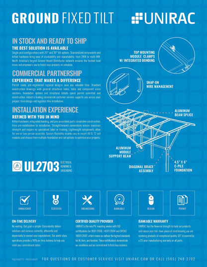 UNI-404001 solar panel ground mounts