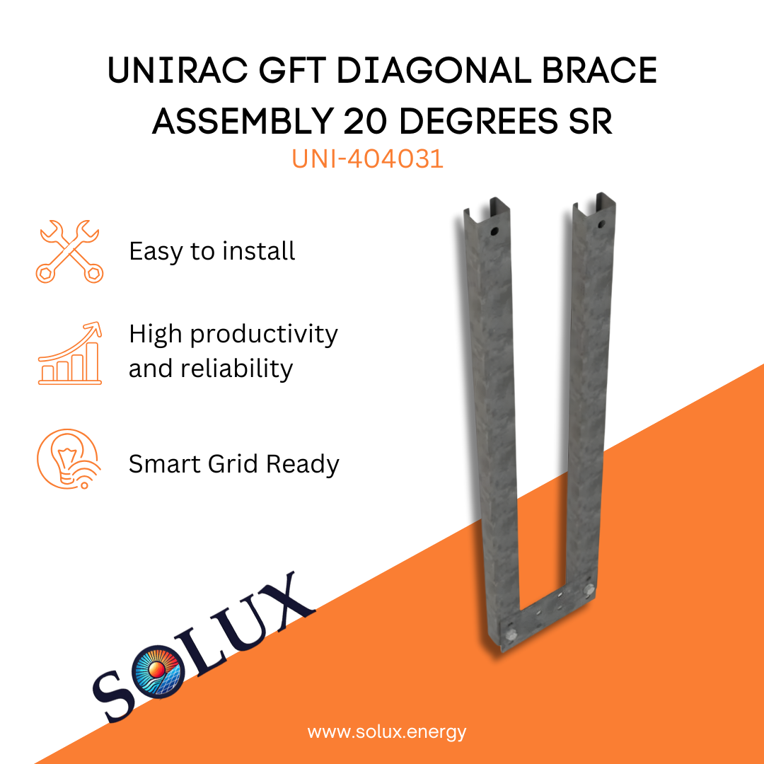 This is an image of Diagonal Brace Assembly 20 Degrees SR, Unirac GFT