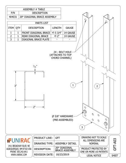 UNI-404031 brace assembly