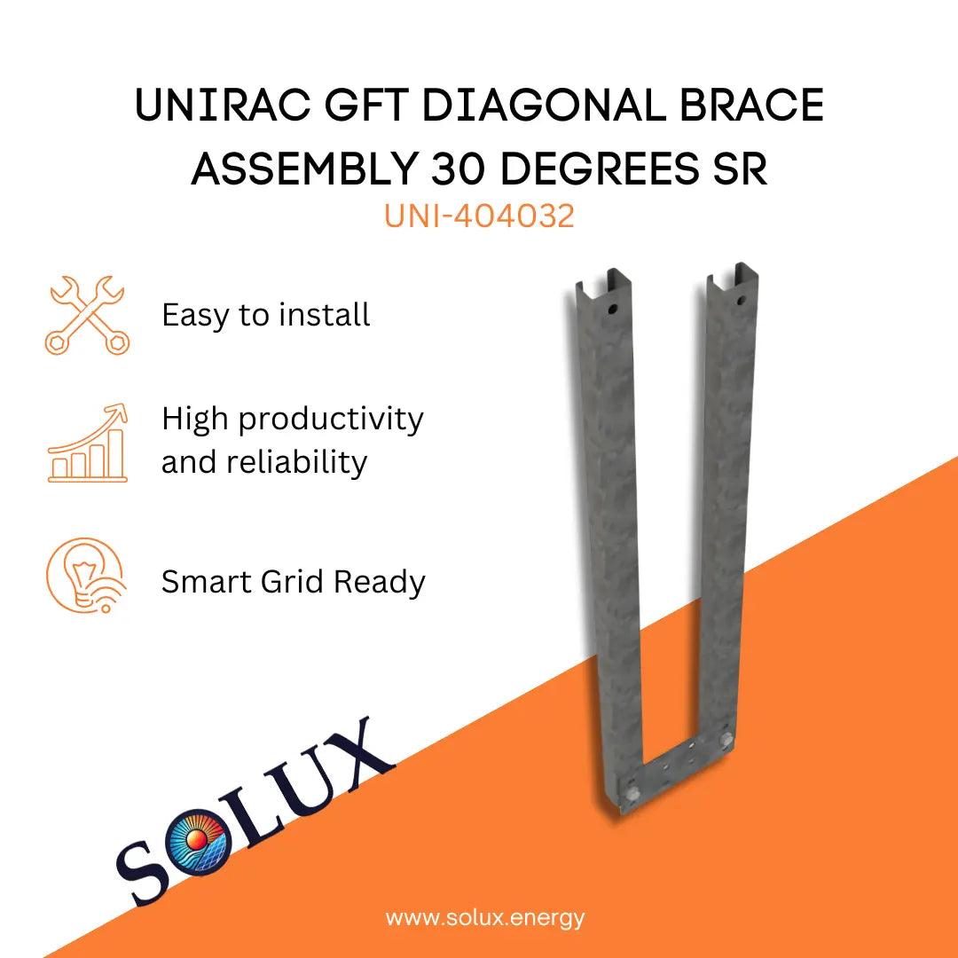 This is an image of Unirac GFT, Diagonal Brace Assembly, 30 Degrees SR