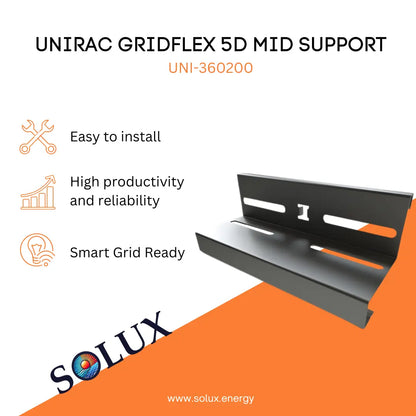 This is an image of Unirac Gridflex 5 Degree Tilt Mid Support