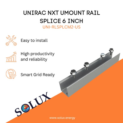 This is an image of Unirac NXT Rail Splice 6 inch UMount