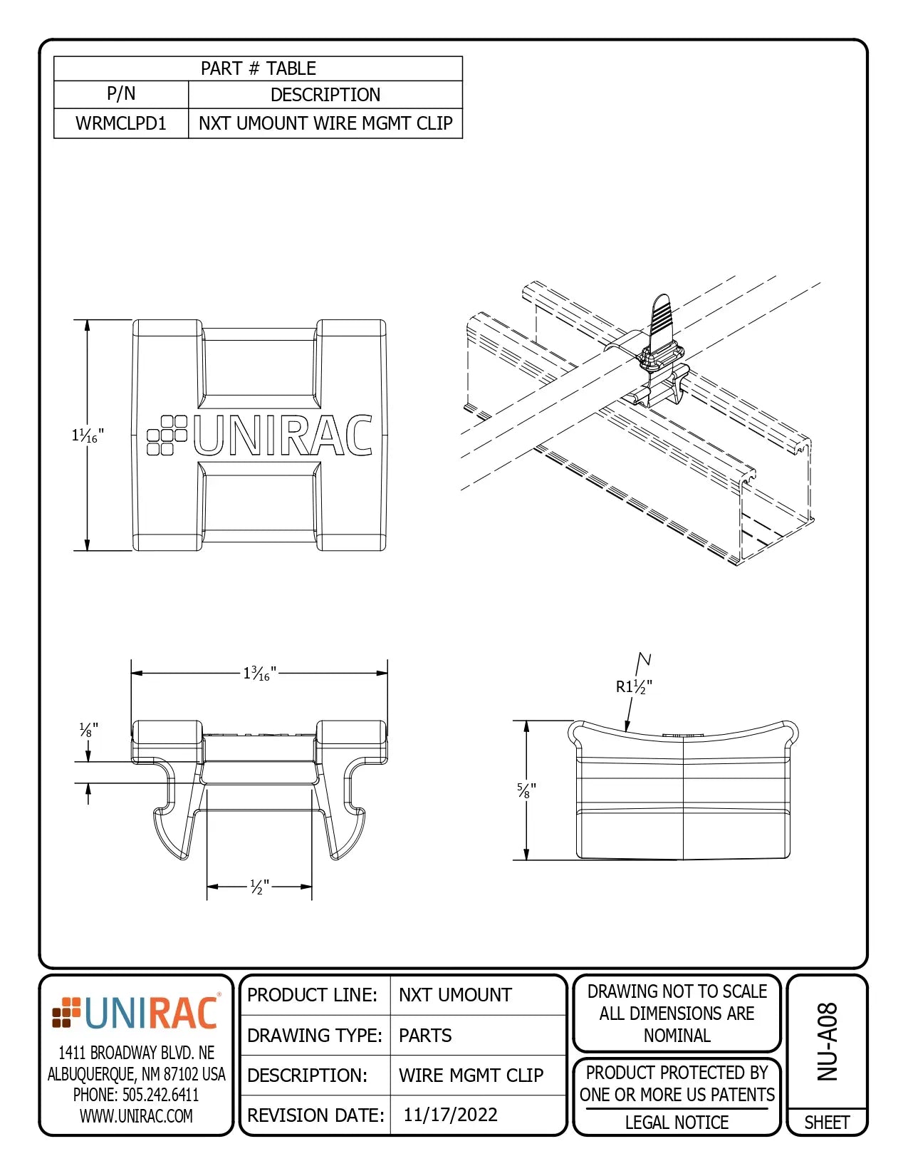 UNI-ENDCAPD1 solar rails and clamps