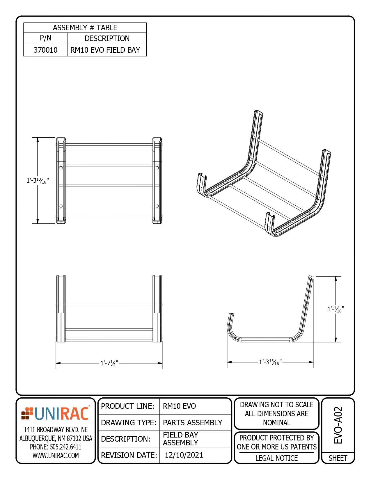 UNI-370010 ballast mount solar
