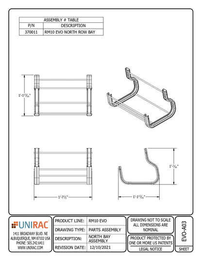 UNI-370011 ballasted solar racking
