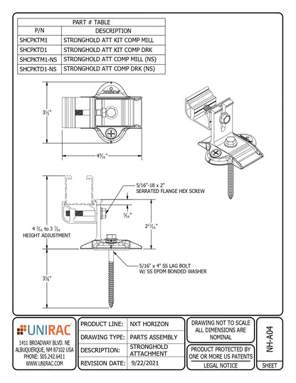 UNI-SHCPKTM1 connector fastener