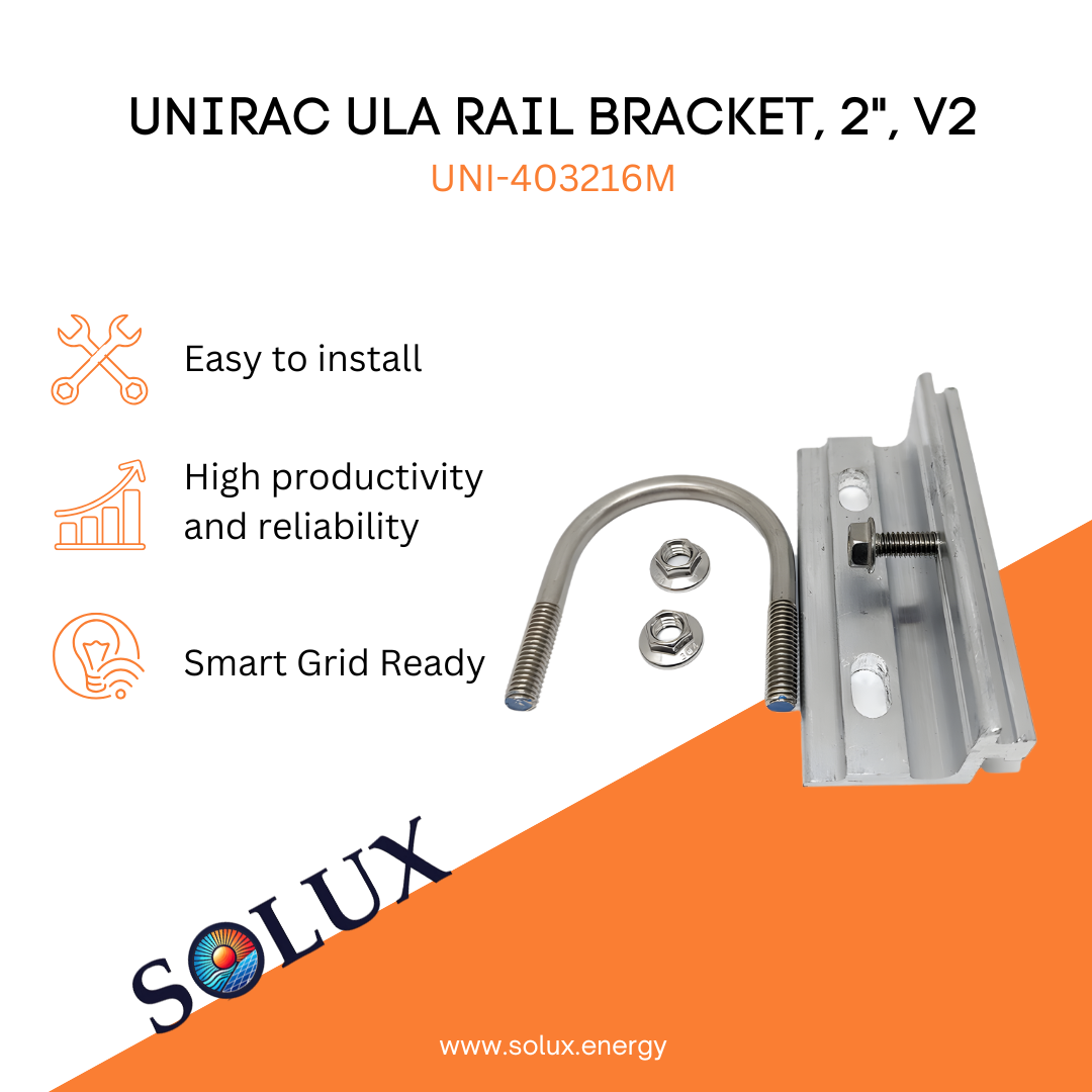This is an image of Rail Brackets. 2", V2 Unirac ULA