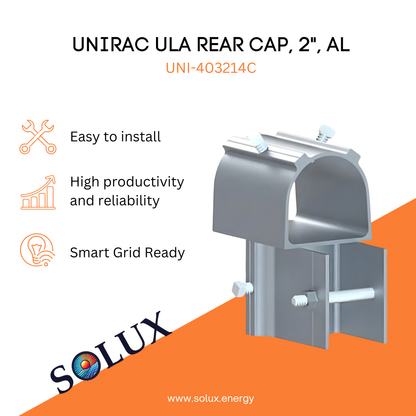 This is an image of Rail End Caps: ULA Rear Cap, 2", AL