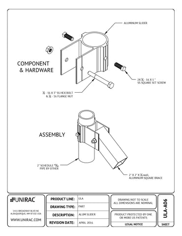 UNI-403215C slider component