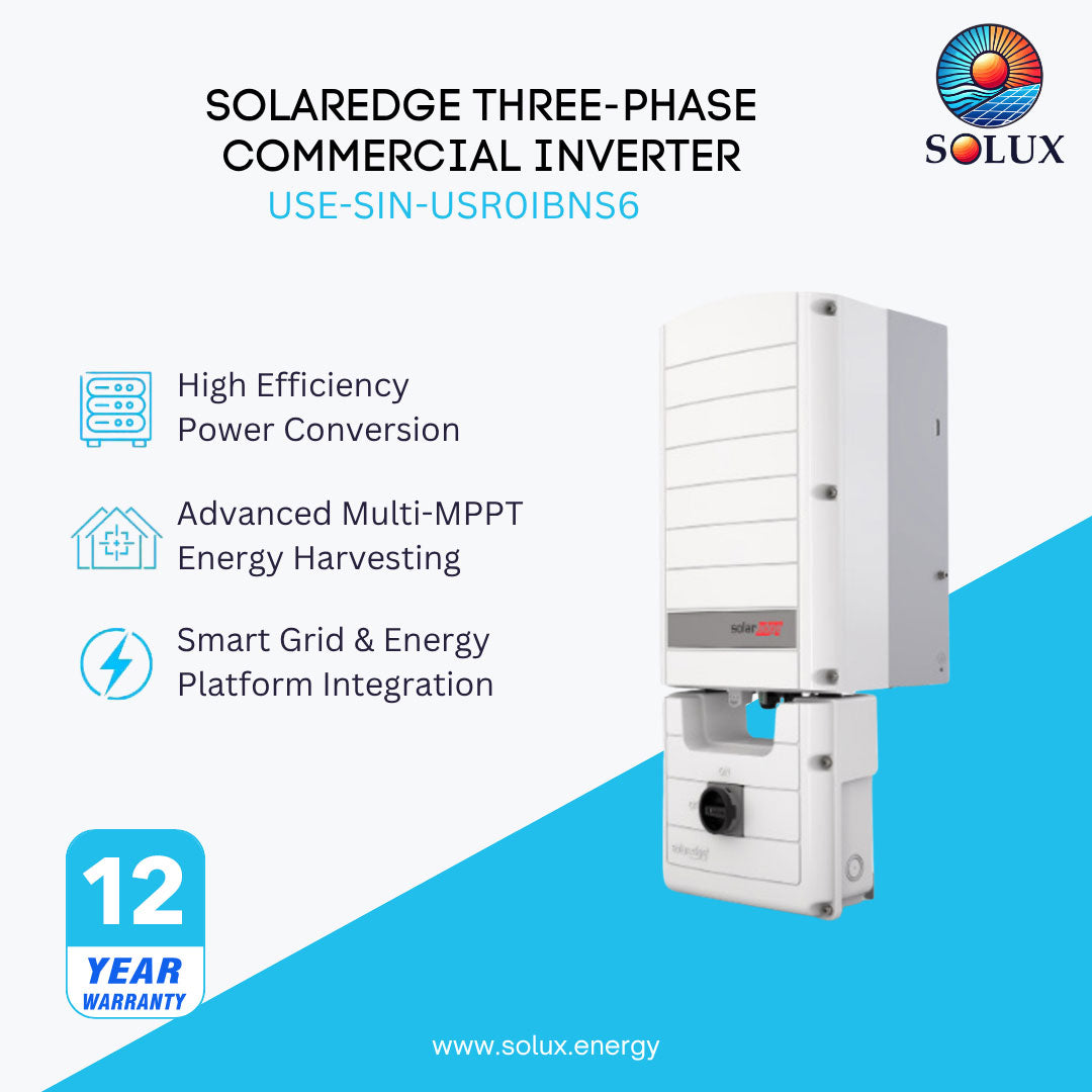 SolarEdge Commercial Inverter, 3 Phase, RSD Mulitple Input, 208/480V AC, Fuse-Less Type