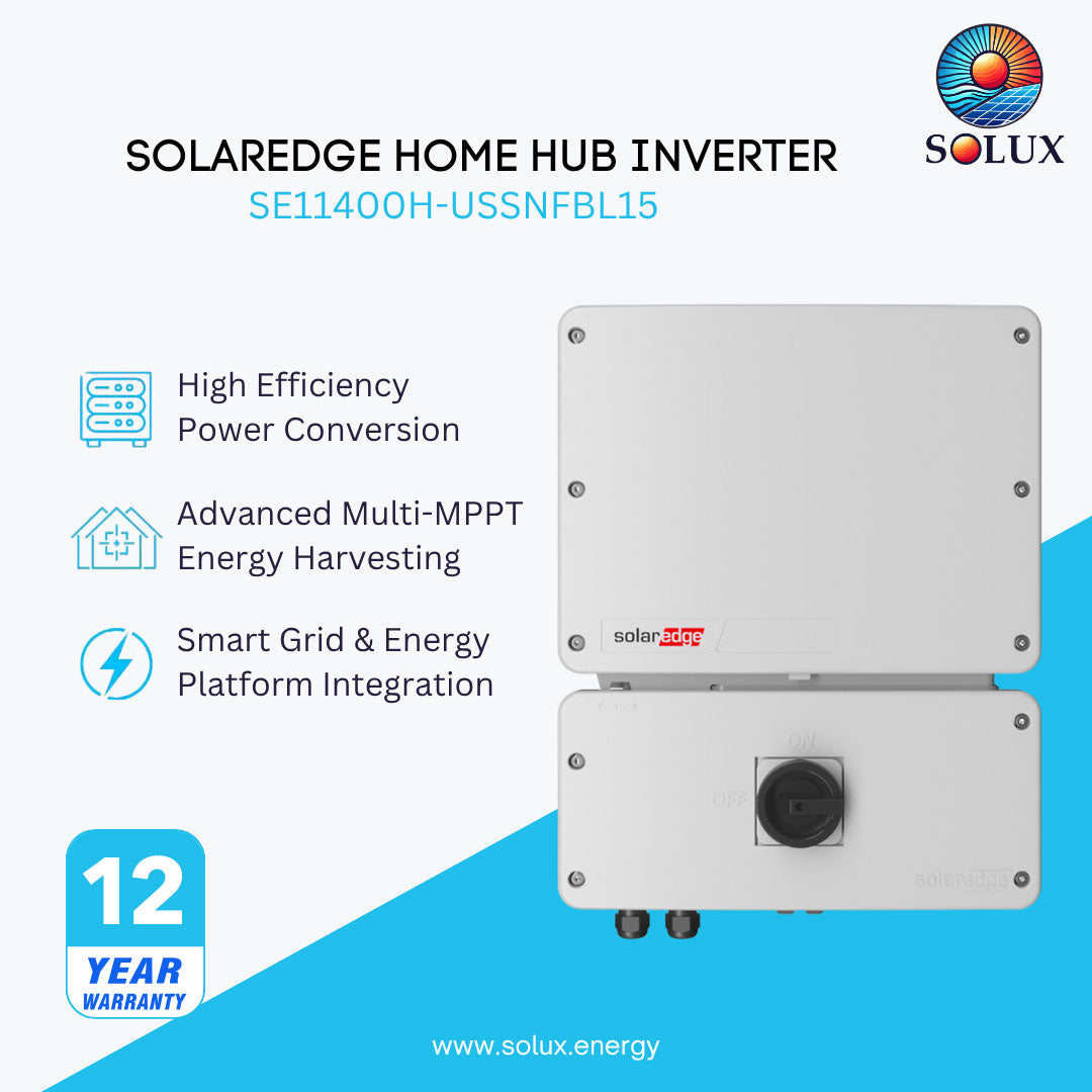 SolarEdge SE11400H-USSNFBL15 Home Hub Inverter, Single Phase,11.4kW