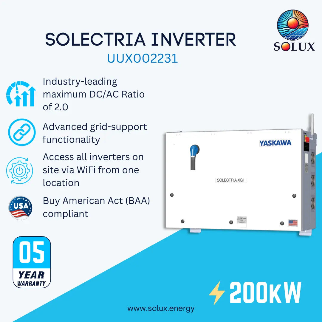 Yakasawa Solectria UUX002284 XGI 1500-200/200-480-DCG, 200kW Transformerless Inverter