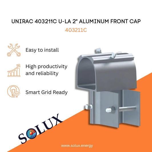 Unirac 403211C U-LA 2" Aluminum Front Cap