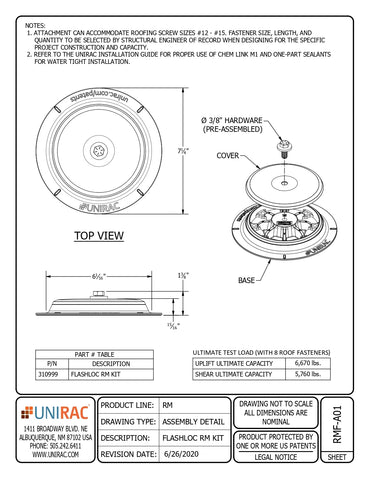 310999 unirac flashloc rm