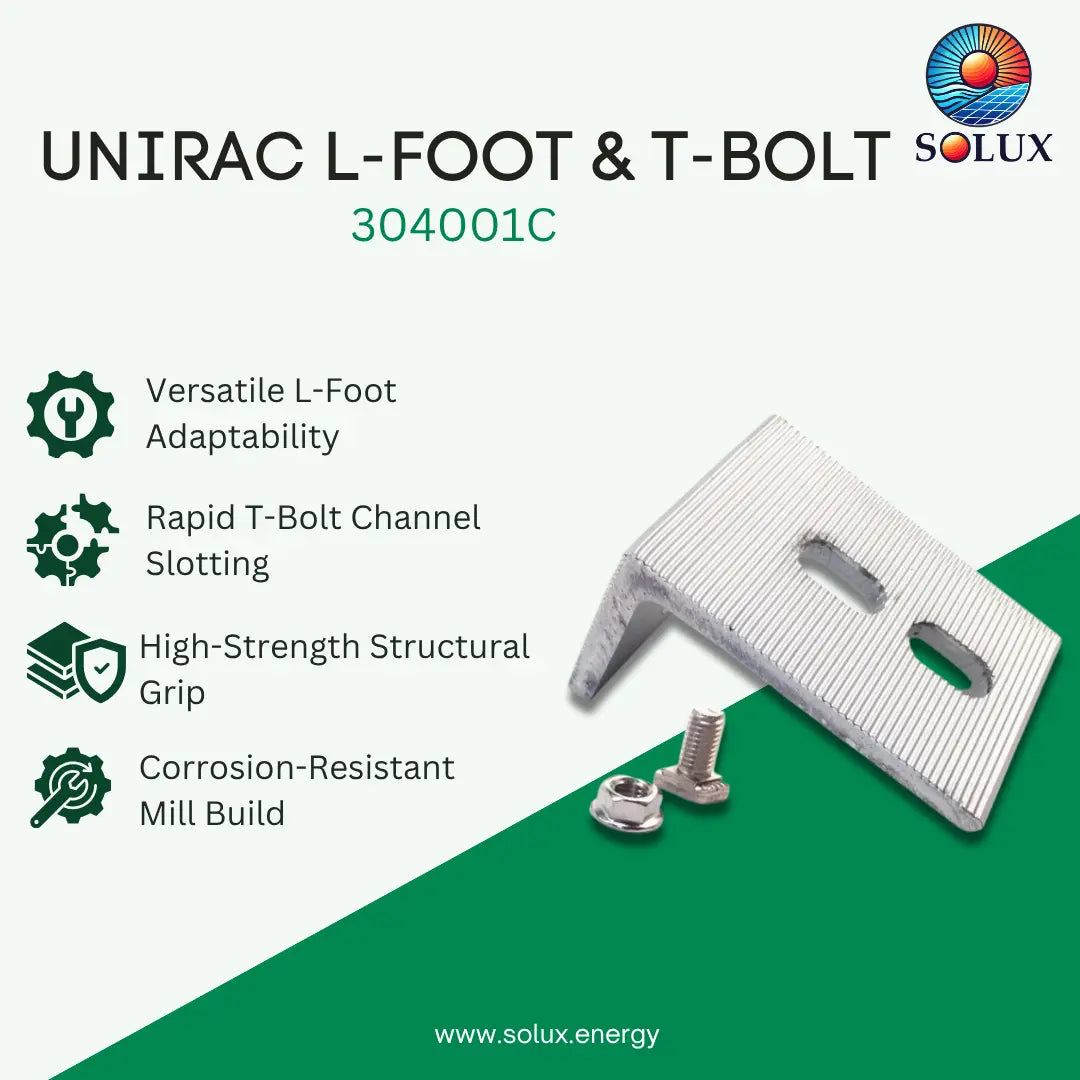 Unirac L-foot & T-Bolt (Mill)