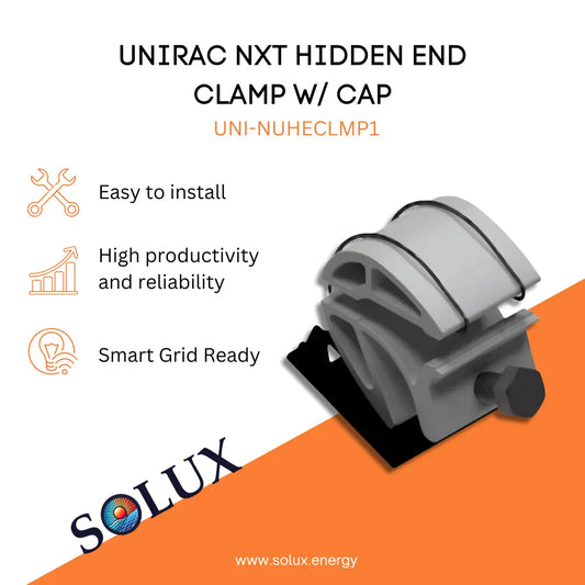 Unirac NXT HIDDEN END CLAMP W/ CAP