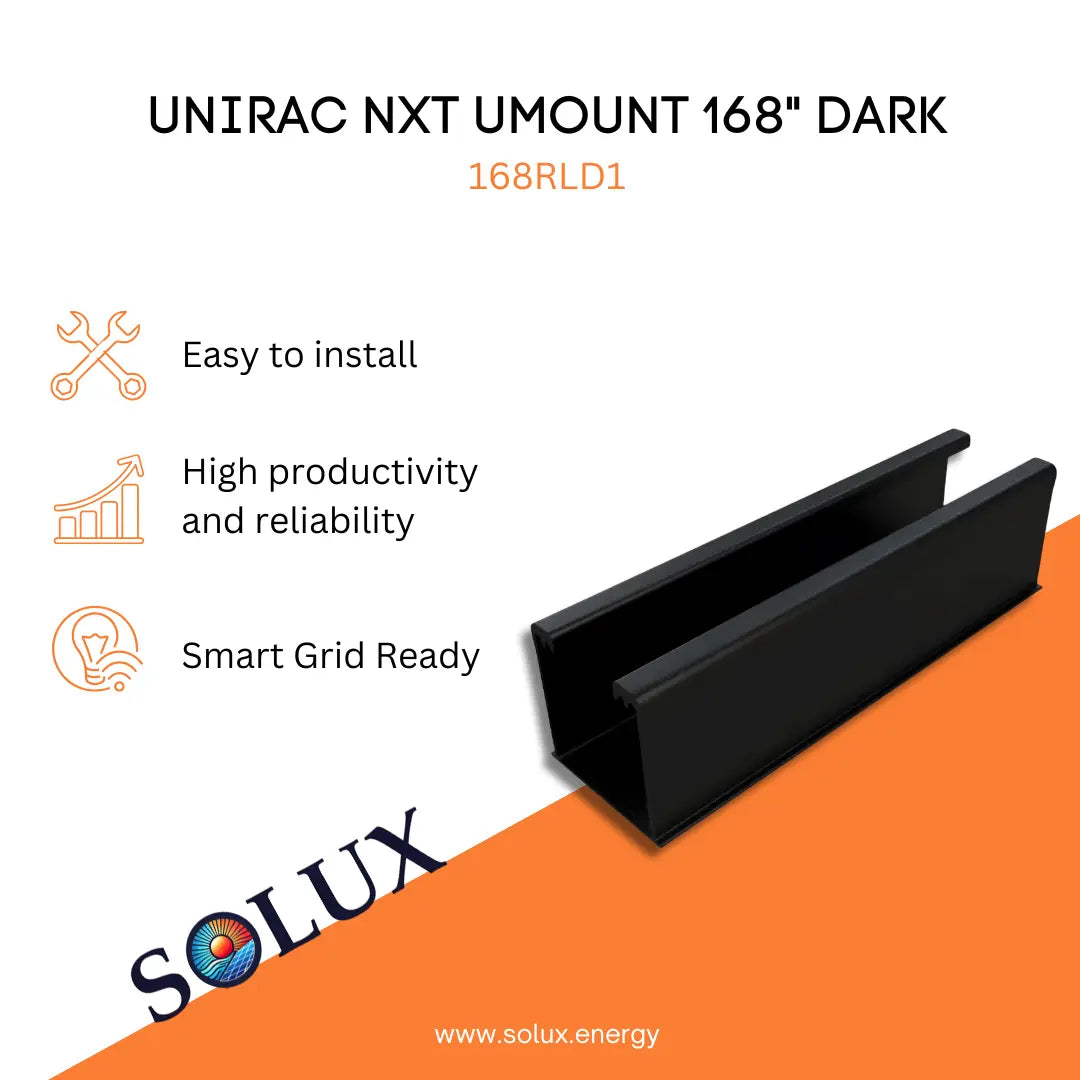 This is an image of Unirac NXT UMount 168" Dark