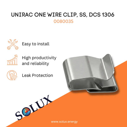 Unirac ONE WIRE CLIP, SS, DCS 1306 (Sold Individually, Pkg Qty 500)