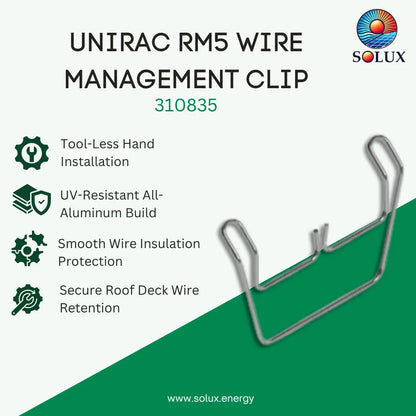 Unirac RM5 WD Wire Management Clip (Sold Individually, Pkg Qty 20)