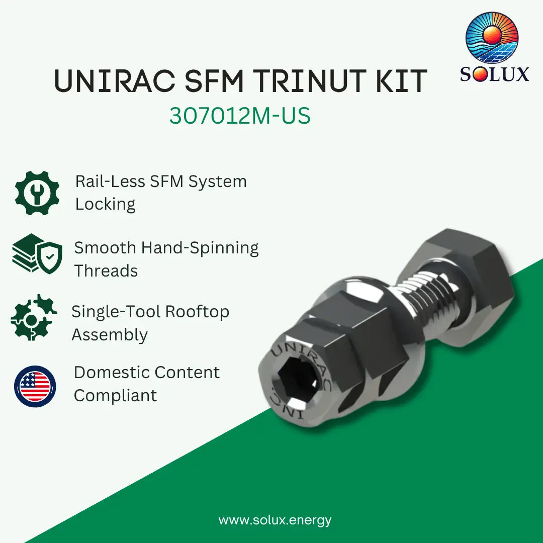 Unirac SFM Trinut Kit (Sold Individually, Pkg Qty 100)