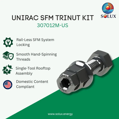 Unirac SFM Trinut Kit (Sold Individually, Pkg Qty 100)