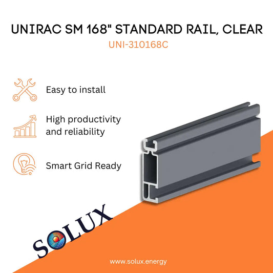 This is an image of Standard Rail Unirac SM, 168" Clear
