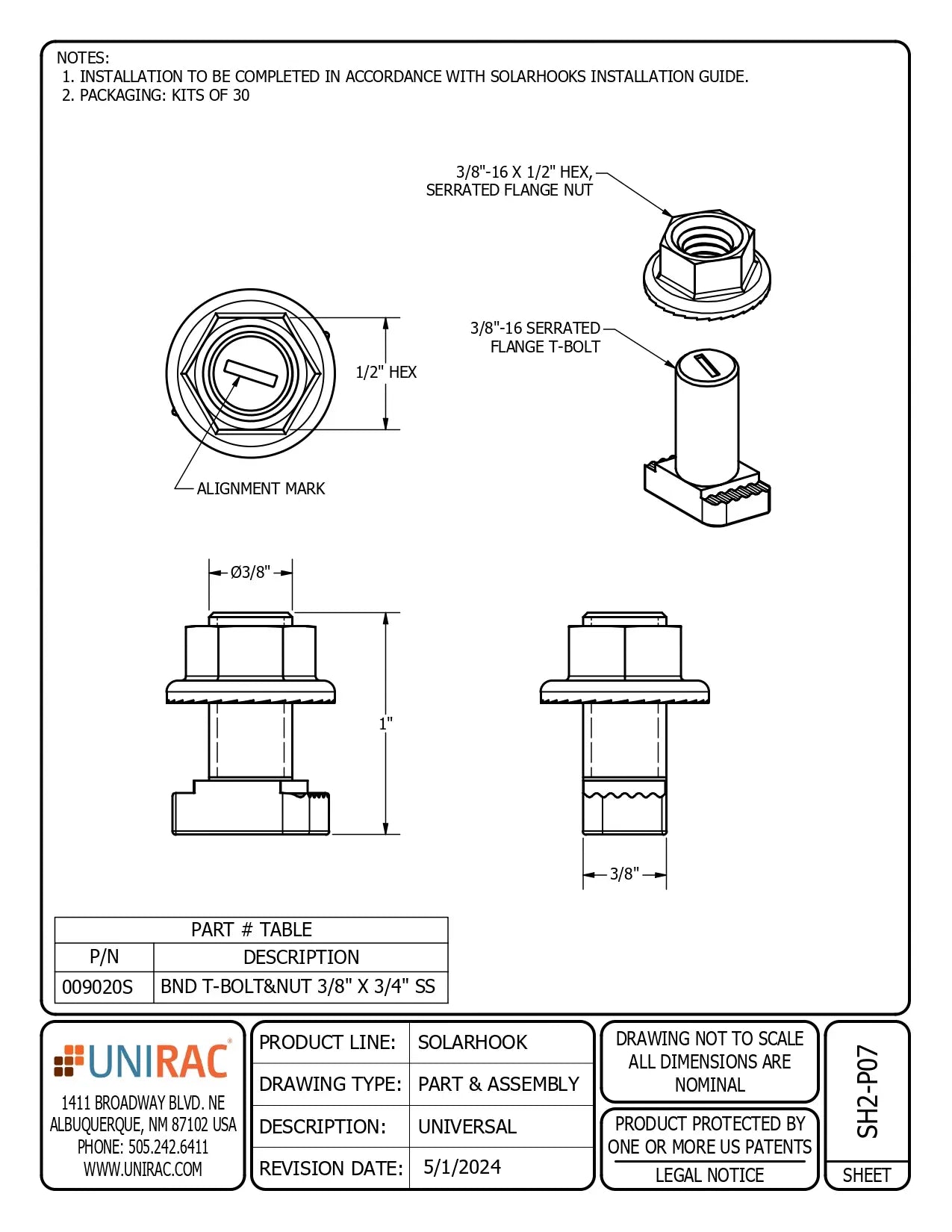 009020S bonding bolt