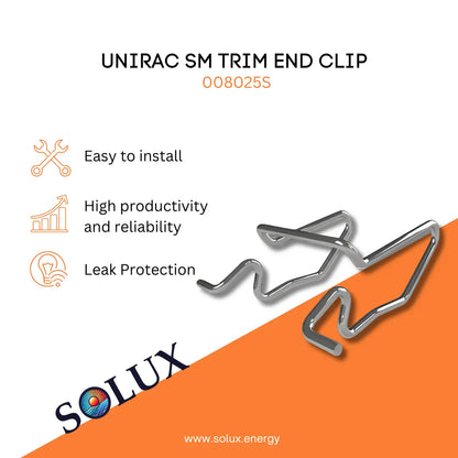 Unirac SM TRIM END CLIP (Sold Individually, Pkg Qty 10)