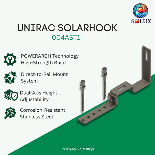 Unirac SOLARHOOK ADJ STONE COATED ST1 (Sold Individually, Pkg Qty 30)