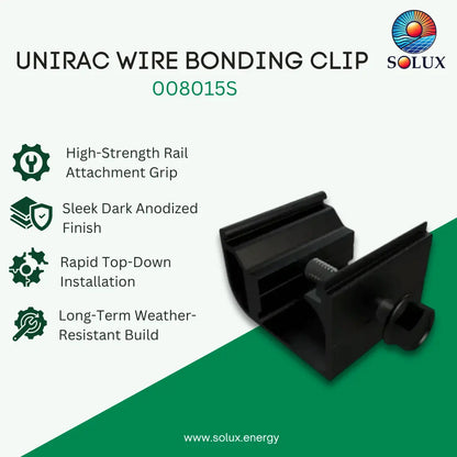 Unirac STRONGHOLD RAIL CLAMP DARK (Sold Individually, Pkg Qty 20)