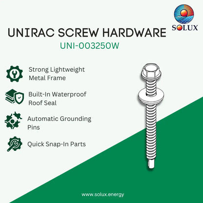 Unirac UNI-003250W #12-14 X 2.50 SCREW HDW