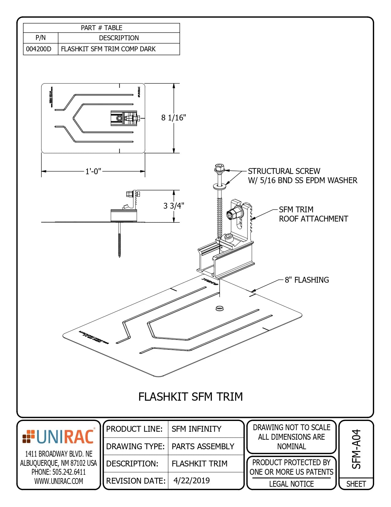 UNI-004200D solar trim