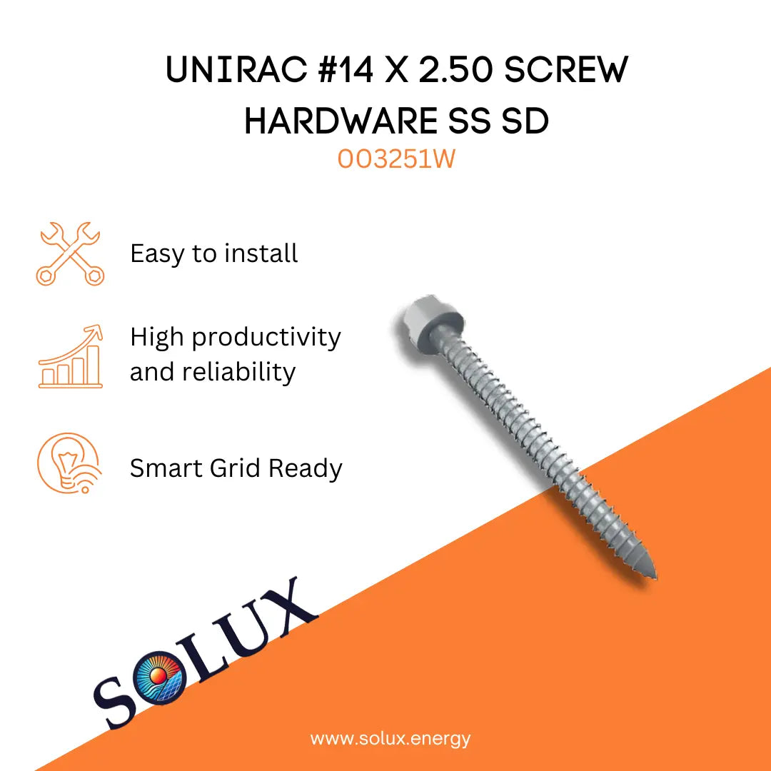 This is an image of Screws Hardware Unirac #14 x 2.50