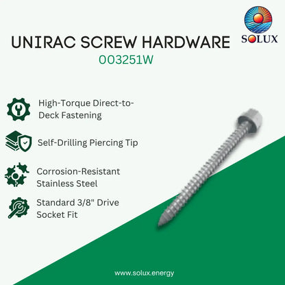 Unirac #14 x 2.50 Screw Hardware SS SD