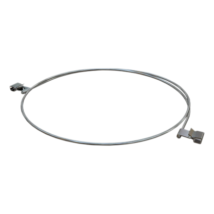 Product Image of ES10378, a silver 38-inch bonding jumper wire with two terminal clips.