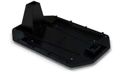 Product Image of ES20142: Black Unirac EcoFoot2+ solar mounting base with EPDM strips on a white background.