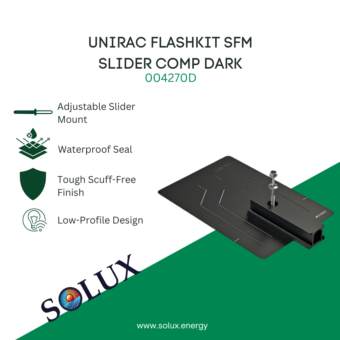This is an image of Unirac 004270D Flashkit SFM Slider Comp Dark