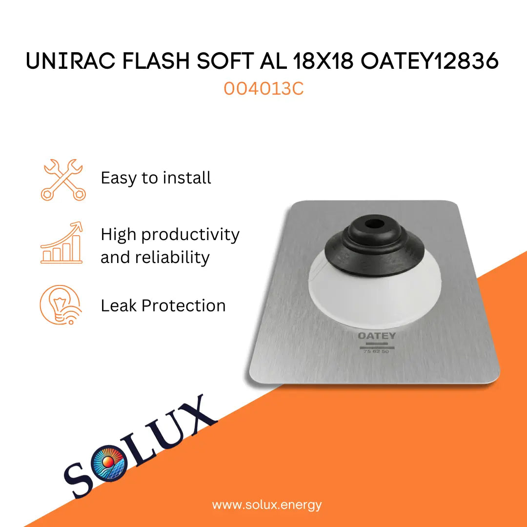 This is an image of Unirac FLASH Soft Aluminum Oatey 12836 (004013C)