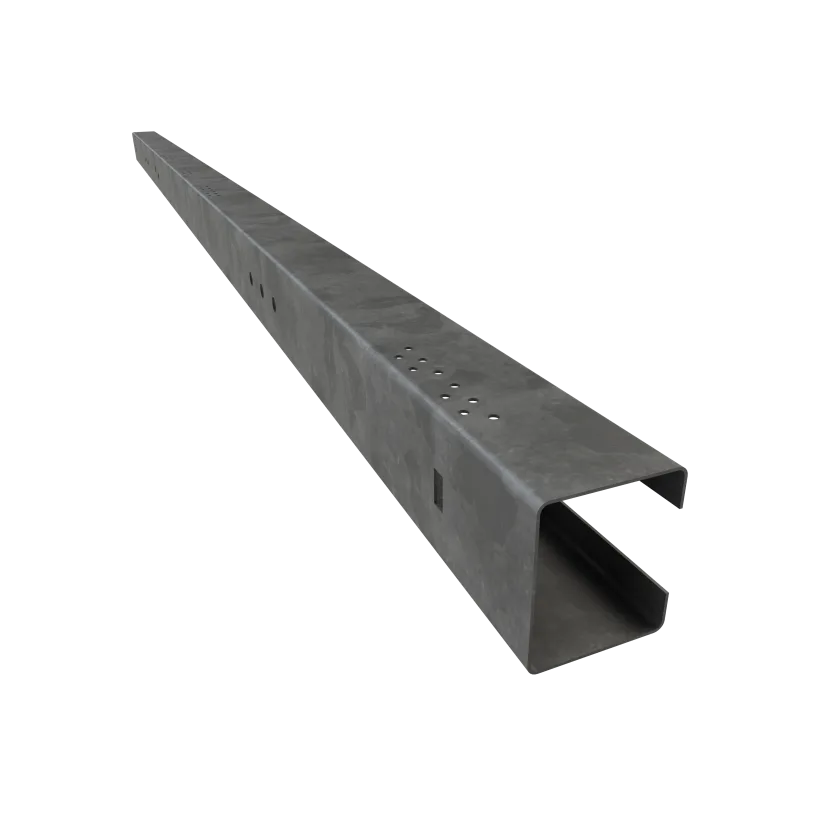 Product Image of 404036: C-shaped galvanized steel top chord channel profile on a white background.