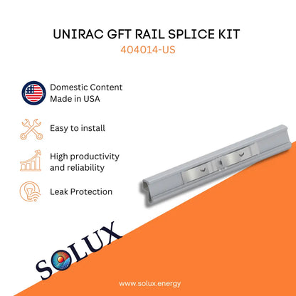 This is an image of Unirac GFT Rail Mill Pkg Qty 60 - Sold Individually