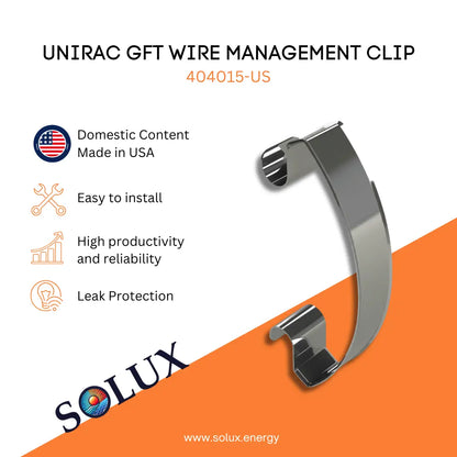 This is an image of Unirac GFT Wire Management Clips - Domestic Solution