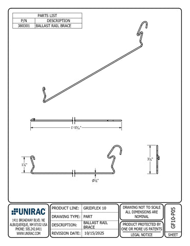 380301 rail brace
