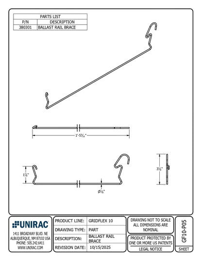 380301 rail brace