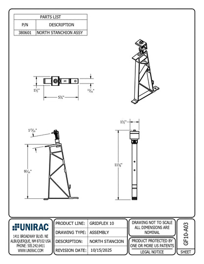 380601 roof rack support