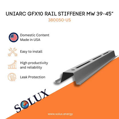 This is an image of Unirac GFX10 Rail Stiffener MW 39-45" 380050-US Domestic Solution